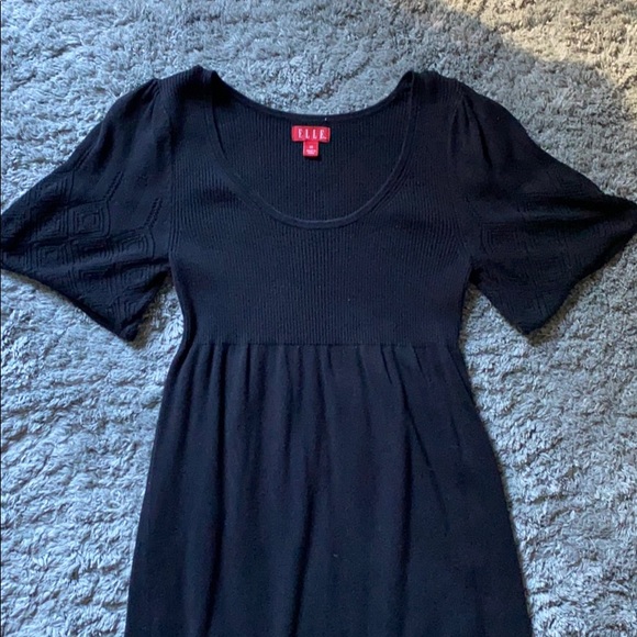 Black Elle Stretchy Sweater Mini Dress - Picture 3 of 8